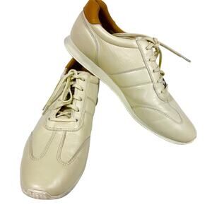 Cole Haan Shoes Women Size 10.5 B Sneakers British Beige Tan Faux Leather Used